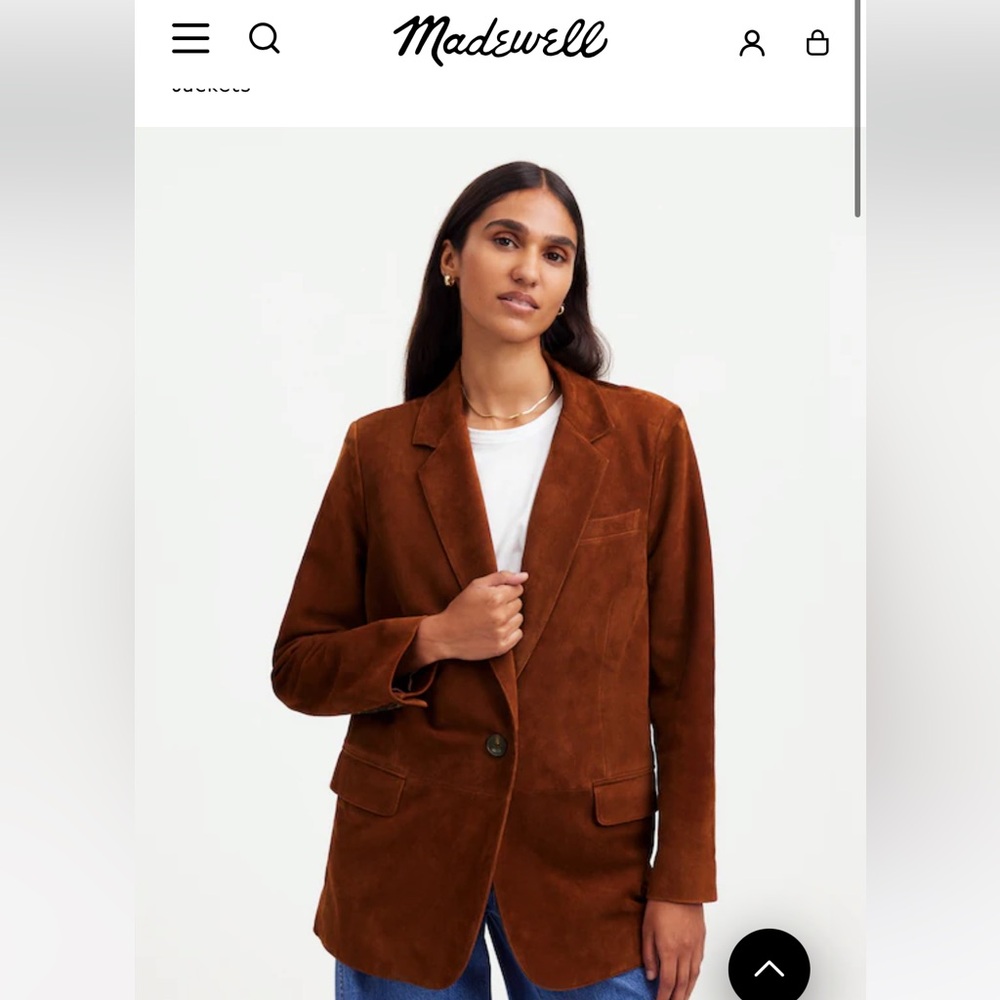 NWT Madewell Kline suede blazer 6